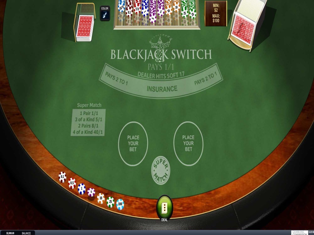 Playtech Blackjack Switch screenshot
