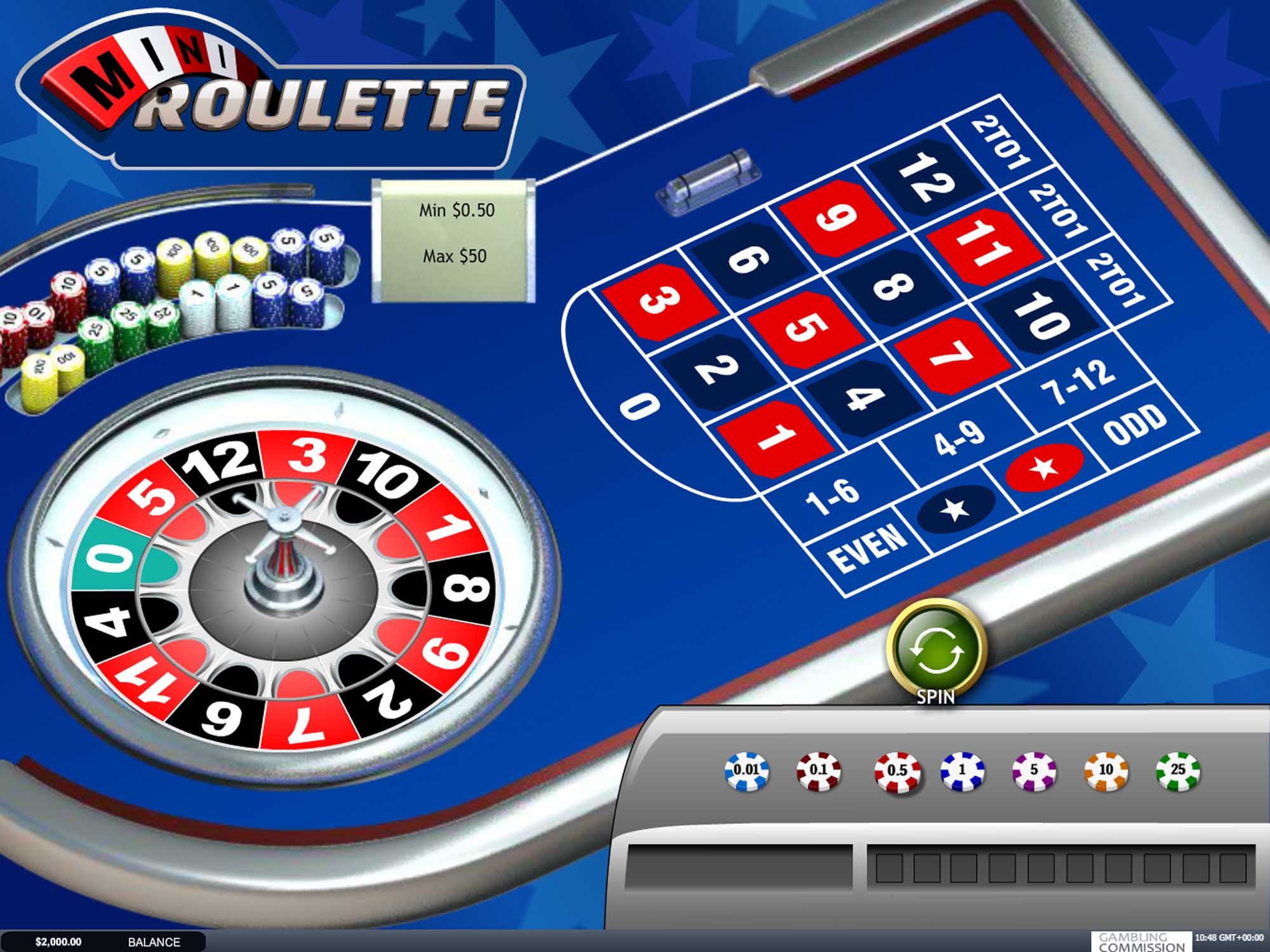 Mini Roulette Game Screenshot