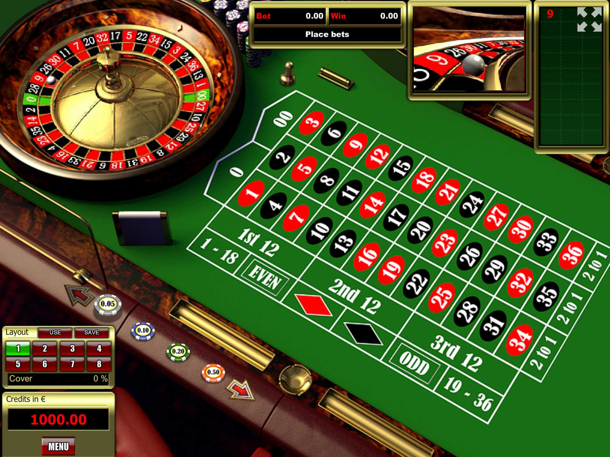 American Roulette Game Screenshot