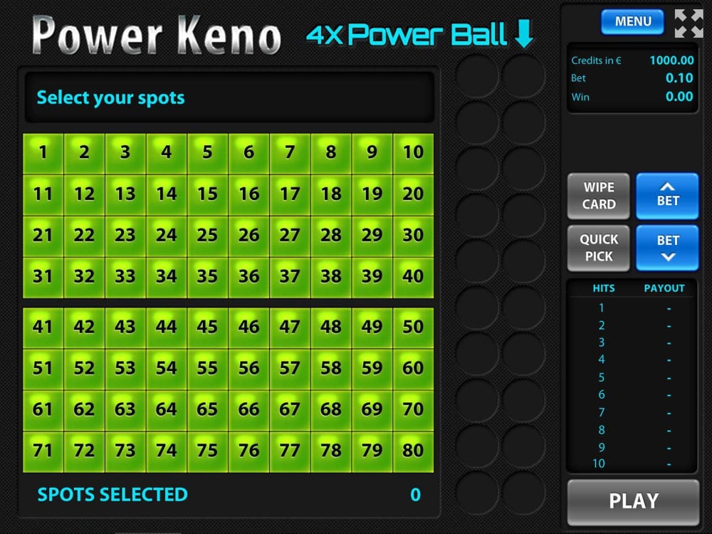 Tom Horn Power Keno screenshot