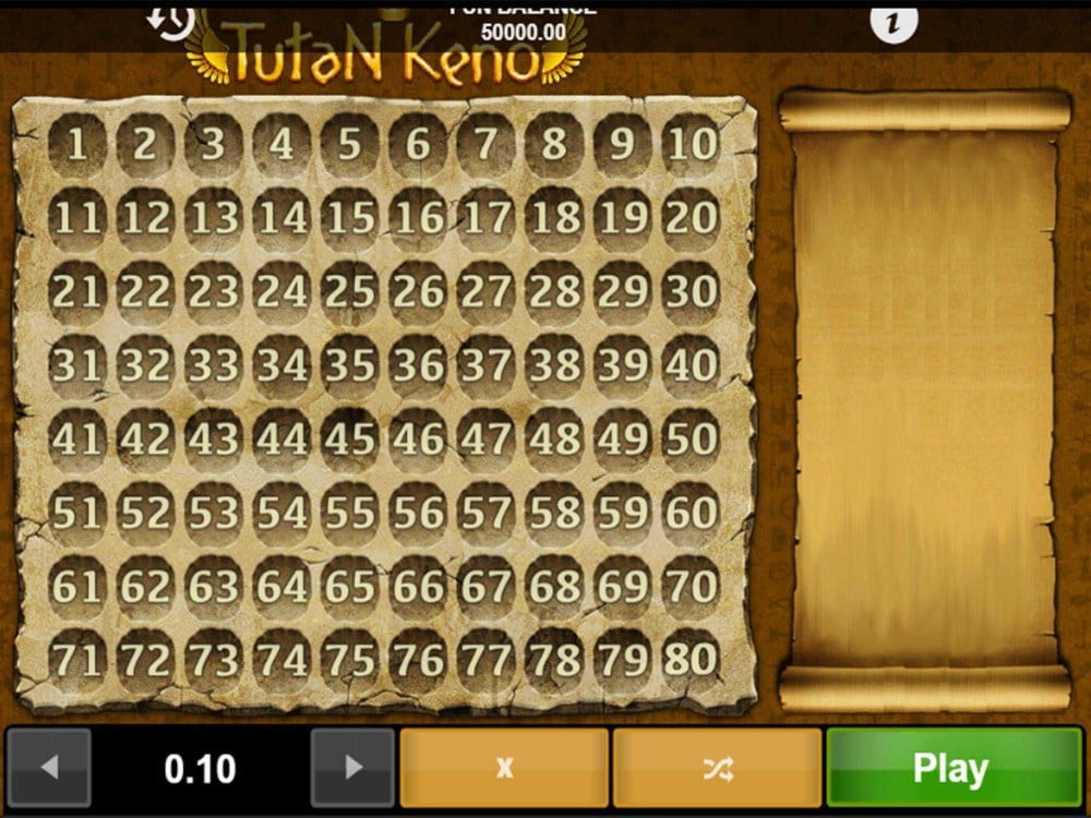 Tutan Keno screenshot