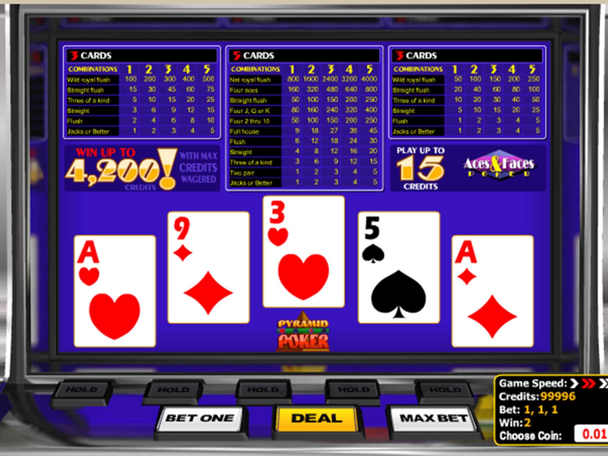 Aces And Faces Video Poker