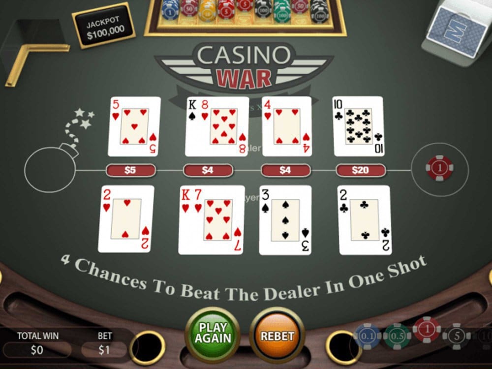 Are there any progressive jackpots in Casino War?