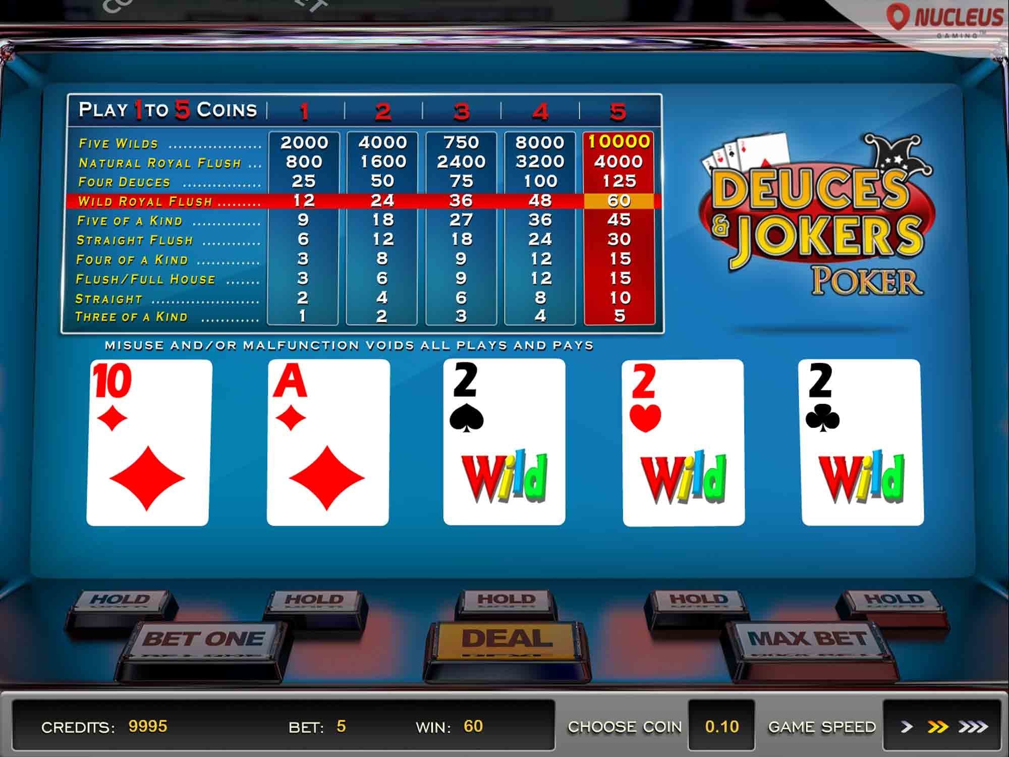 Deuces & Jokers Poker by Nucleus Gaming GamblersPick