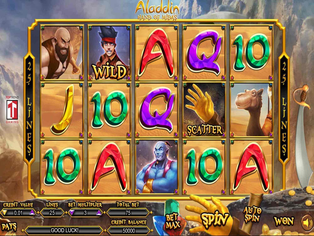 Aladdin Hand Of Midas Slot Machine