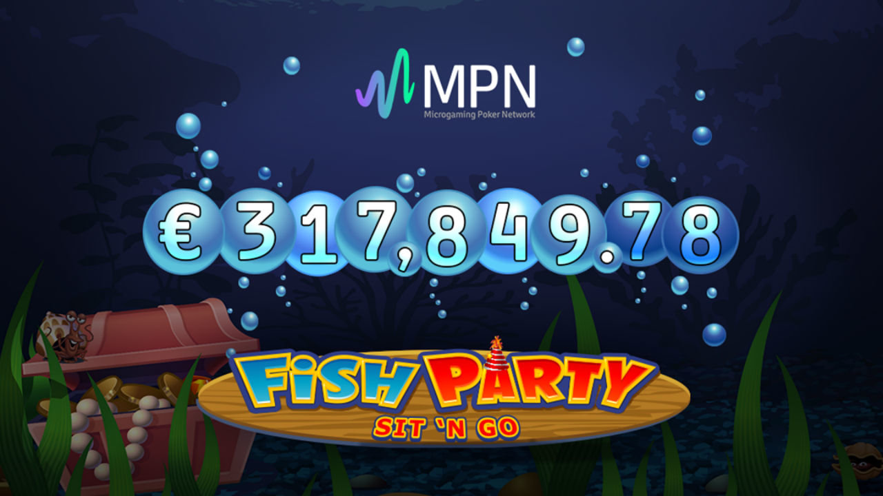 Largest Win Ever Landed on Microgaming's Fish Party Poker Game!