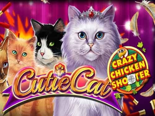 Cutie Cat Crazy Chicken Shooter Game Logo