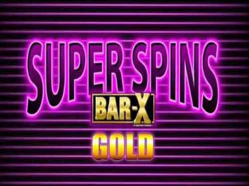 Super Spins Bar X Gold Game Logo