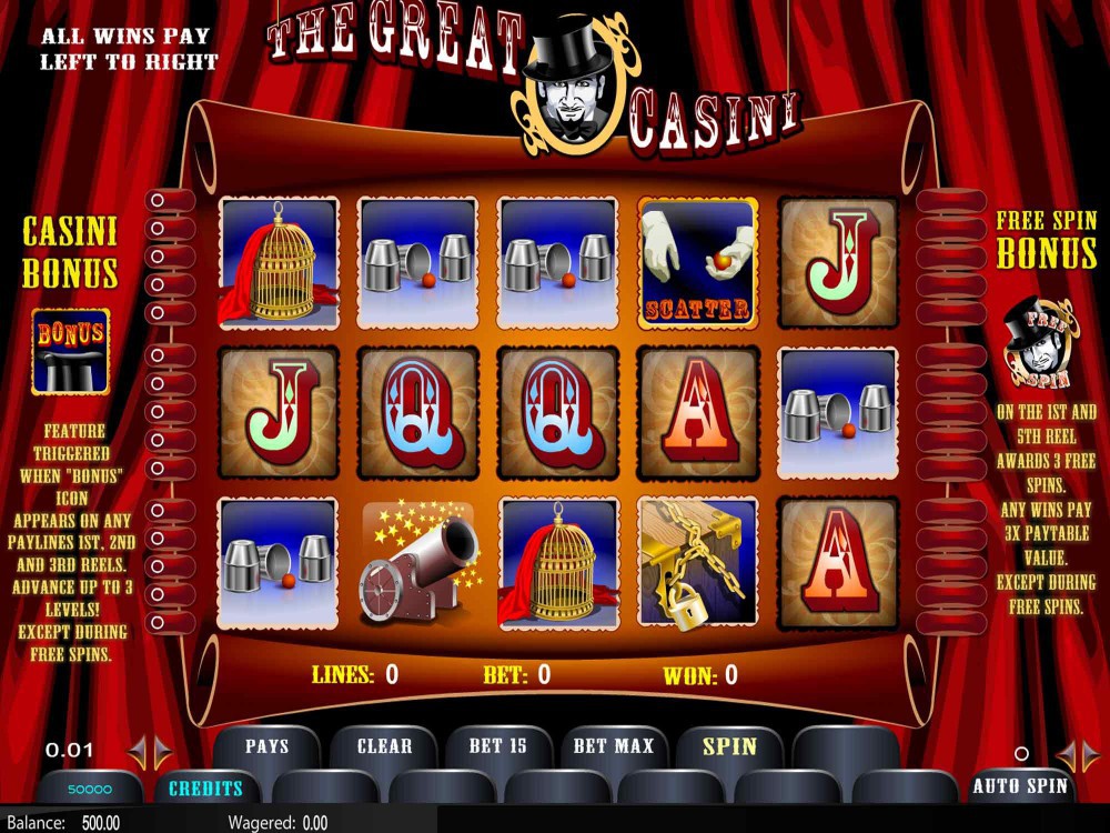 Spiele The Great Casini - Video Slots Online Spiele The Great Casini - Video Slots Online
