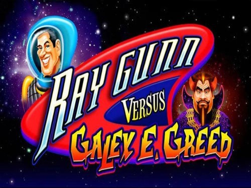 Ray Gunn Versus Galey E Greed Game Logo