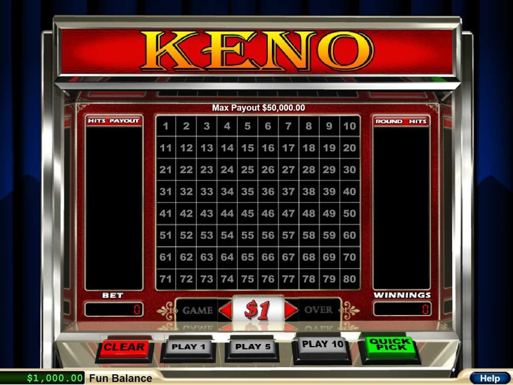 Keno Game Screenshot
