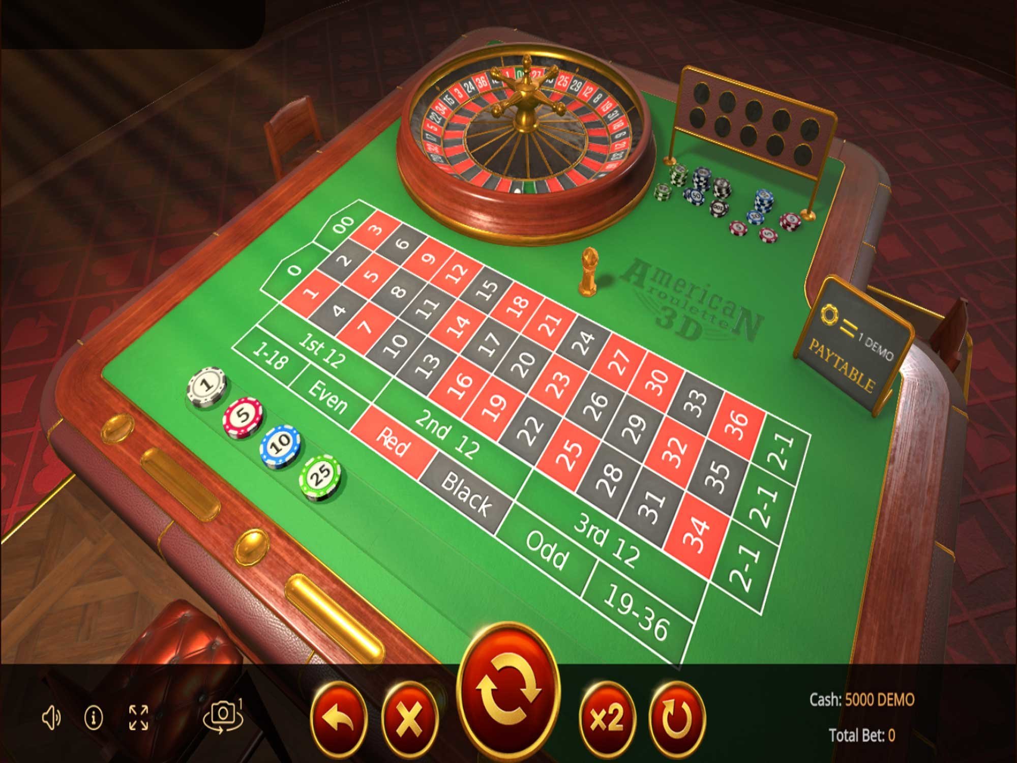 American Roulette 3D by Evoplay screenshot