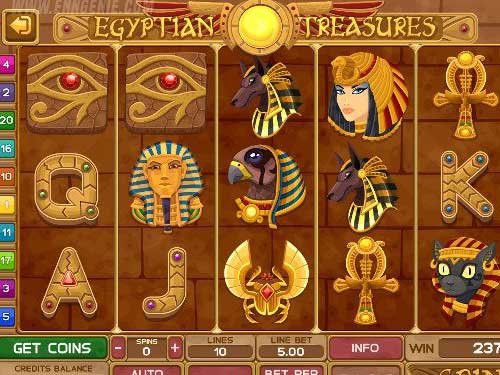 Egyptian Treasures Game Logo