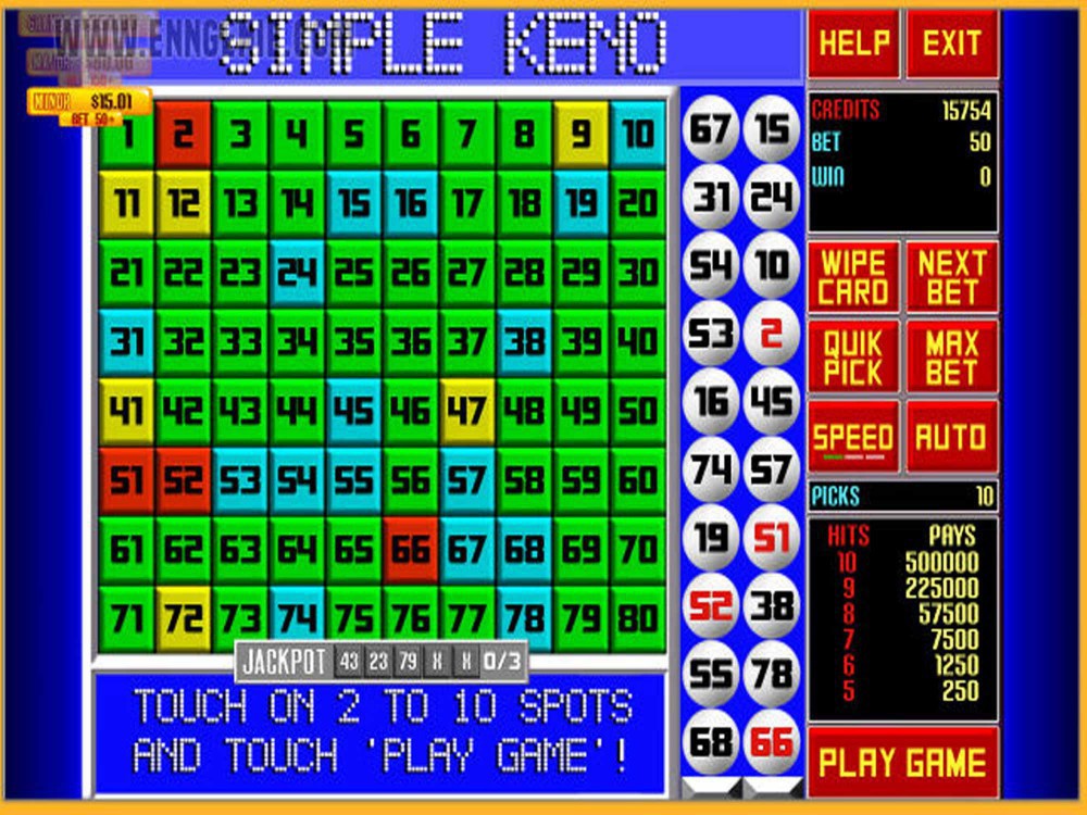 Simple Keno Game Screenshot