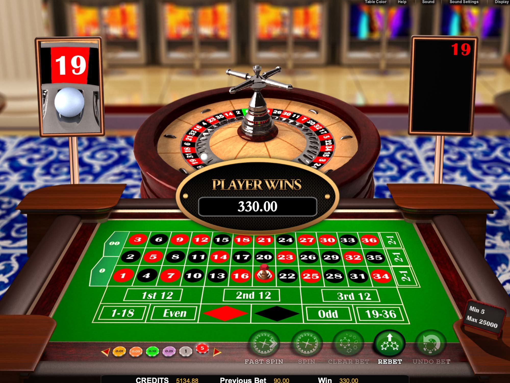 American Roulette 3D Game by CasinoWebScripts screenshot