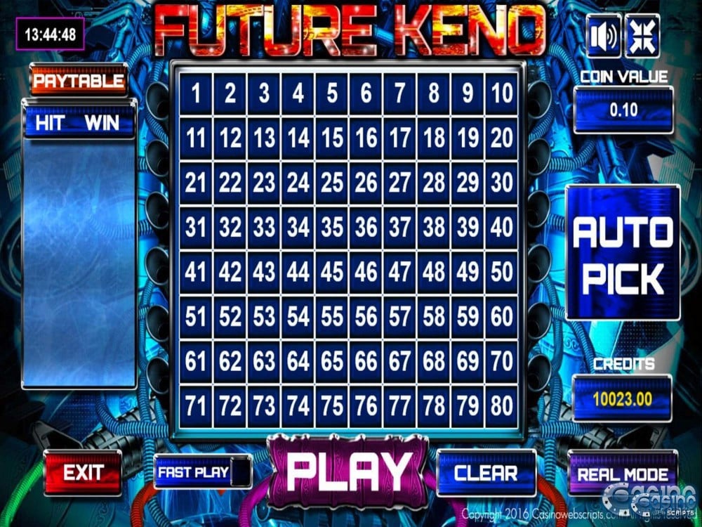 Future Keno 80 Game Screenshot