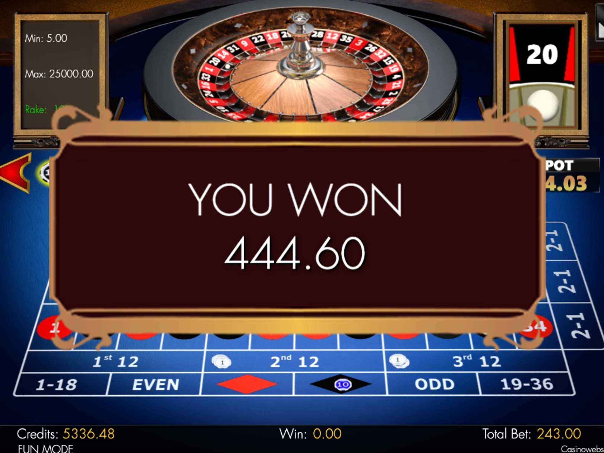 Triple zero roulette wheel