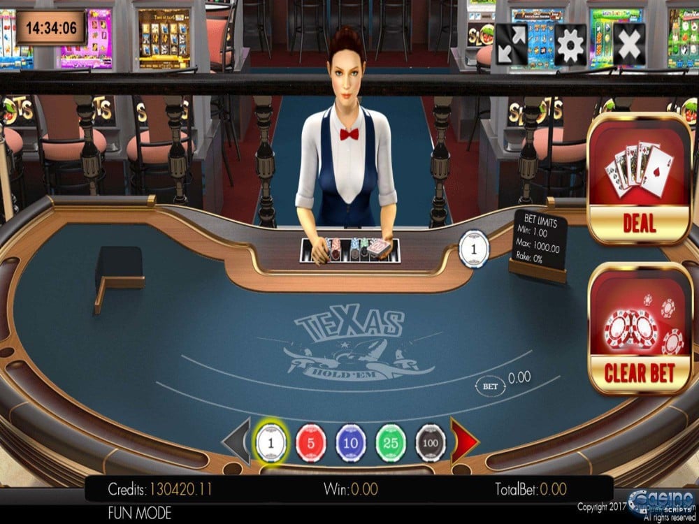 Texas Holdem Heads-Up 3D Dealer Game Screenshot