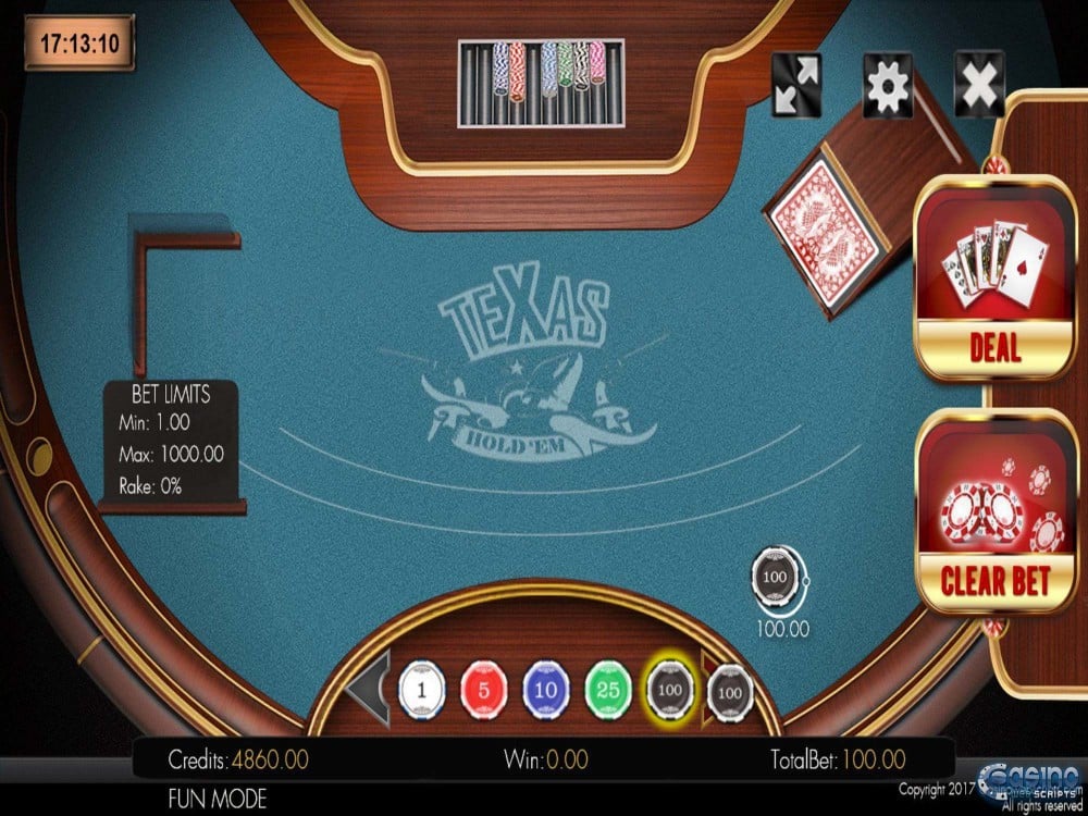 Texas Holdem 2D Heads-Up Game Screenshot