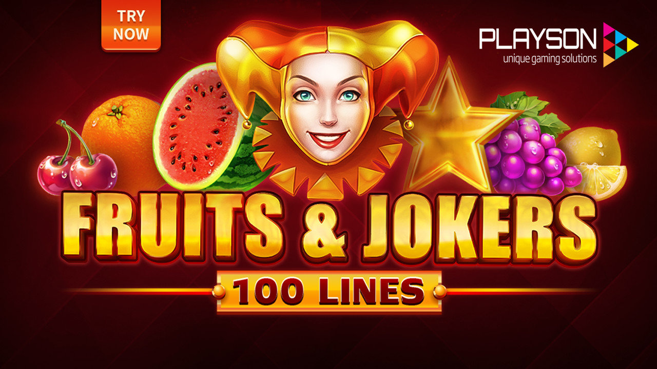 Sweet New Fruits and Jokers: 100 Lines by Playson