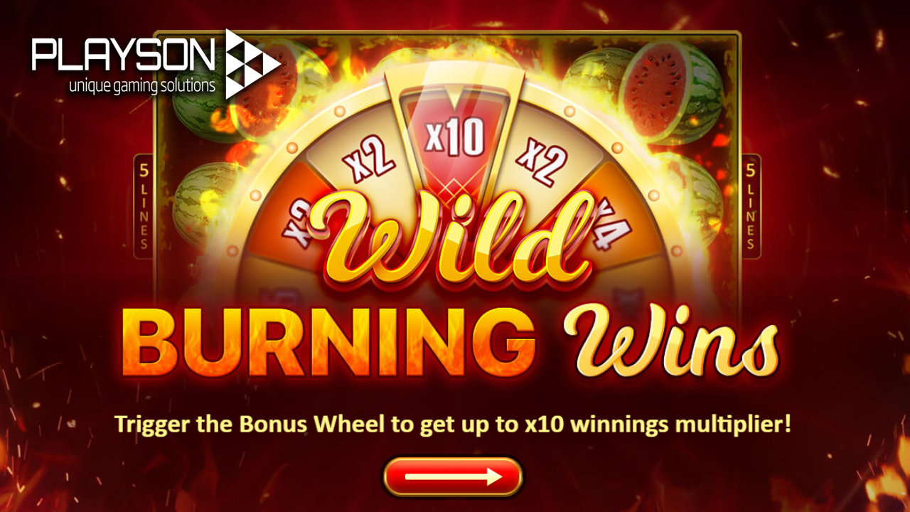 Flaming Fruit Slot Action with Playson’s Wild Burning Wins: 5 lines!