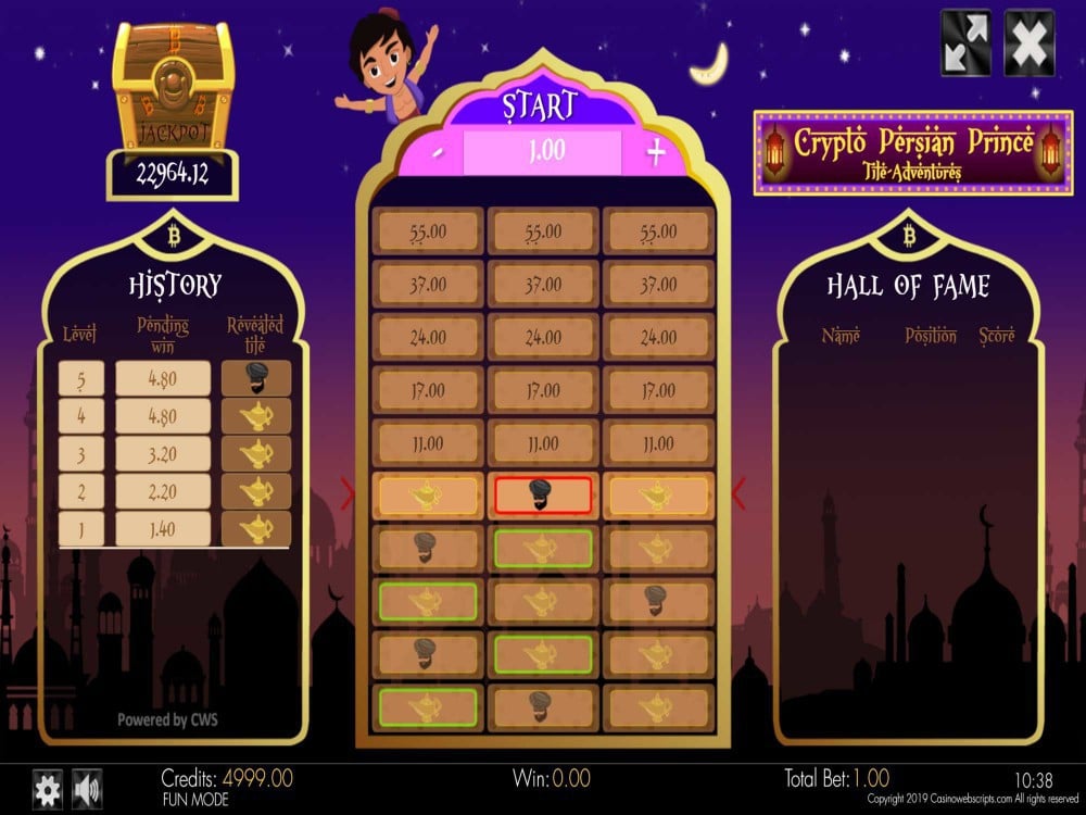 Crypto Persian Prince Game Screenshot