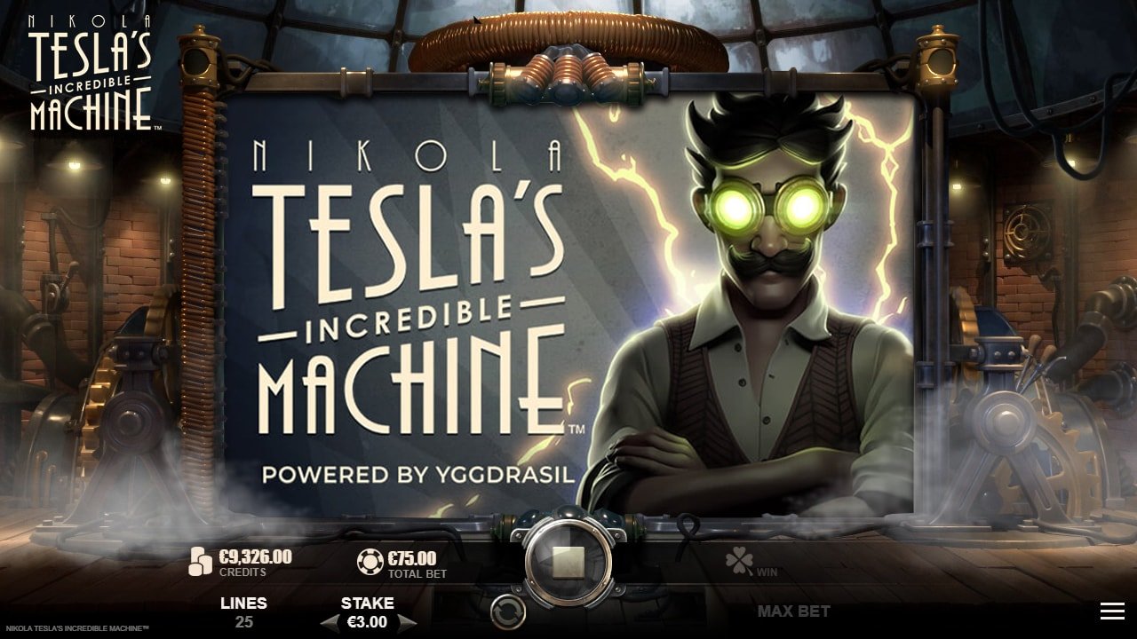 Win Up To 4100x Your Bet On The Electrifying Nikola Tesla's Incredible Machine Slot By Yggdrasil