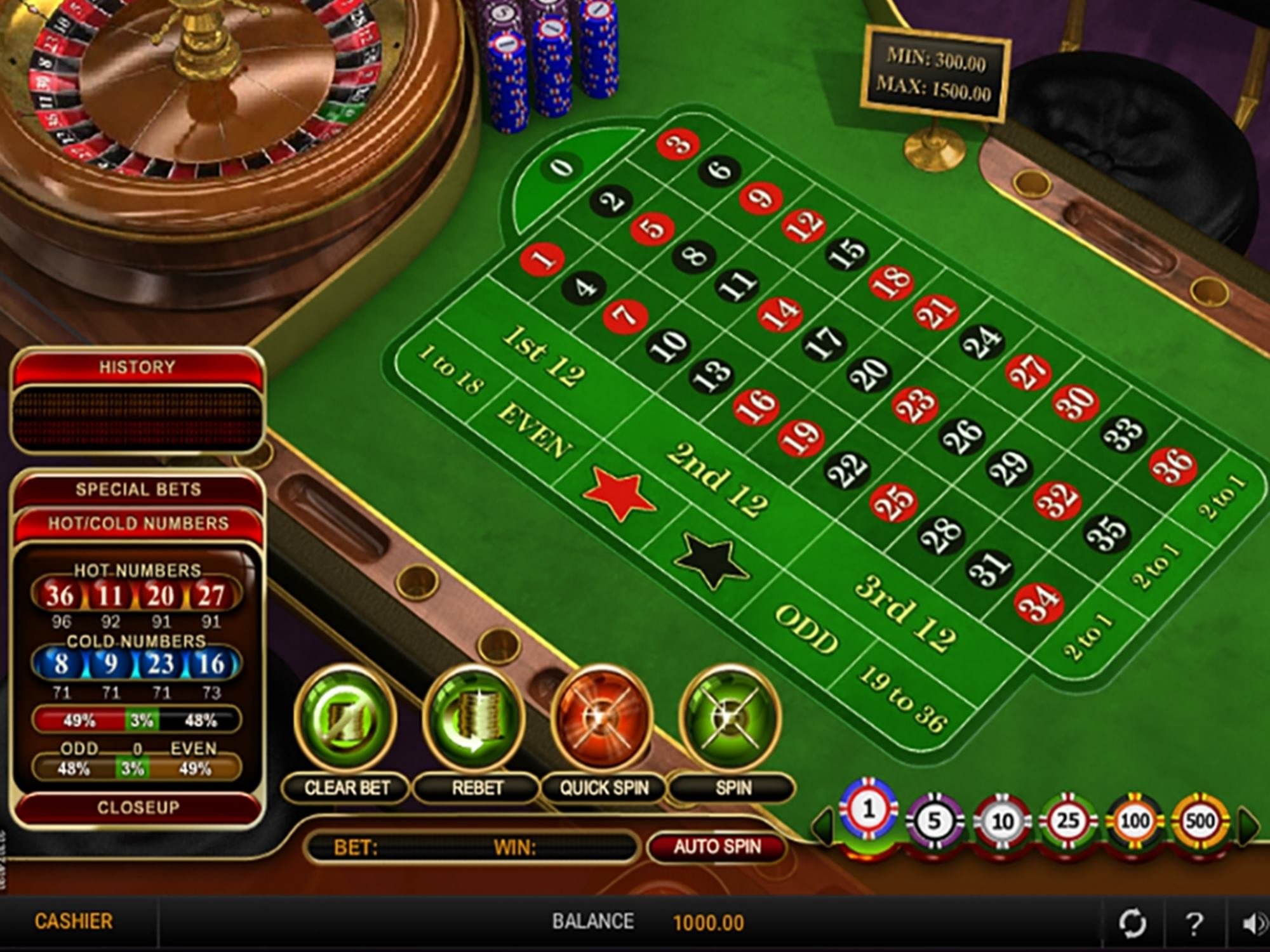 French Roulette Pro Game Screenshot
