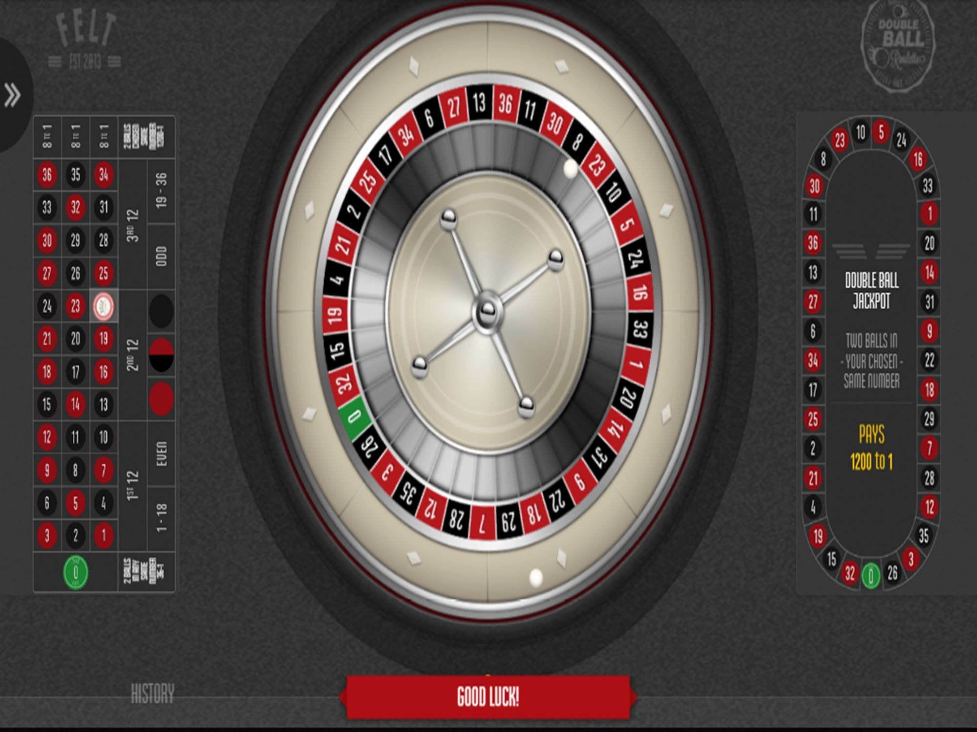 Double Ball Roulette Game Screenshot