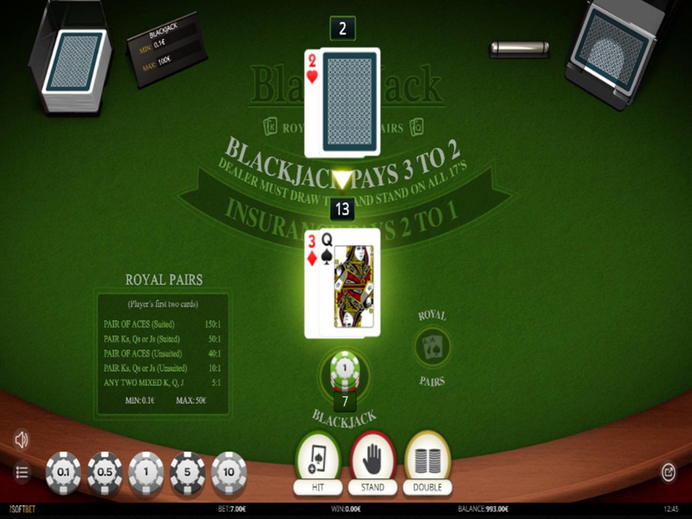 Blackjack Royal Pairs