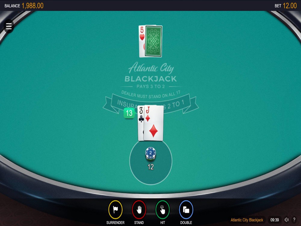 Atlantic City Blackjack Game by Switch Studios screenshot