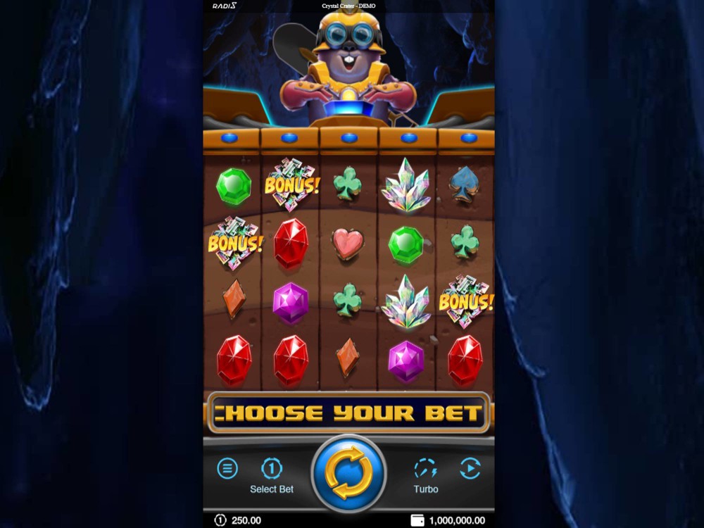 Crystal Crater Game Screenshot