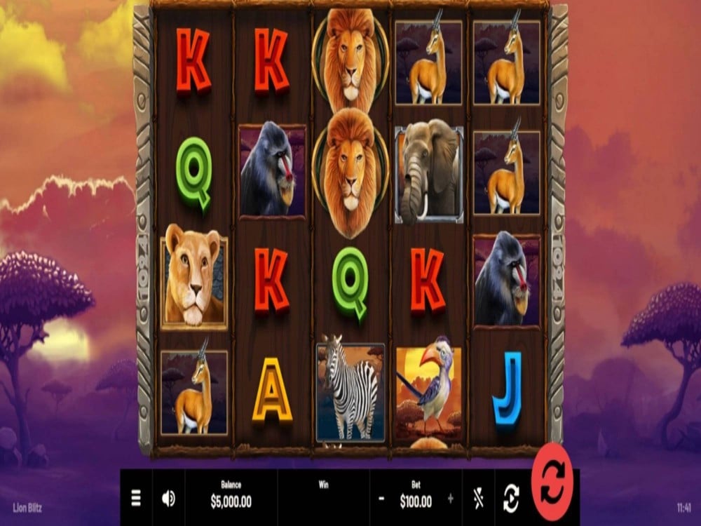 Lion Blitz Slot by Mighty Finger screenshot