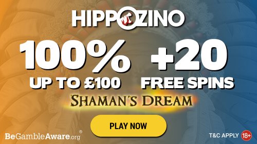 Claim the Hippozino Casino 100% First Deposit Bonus and 20 Free Spins
