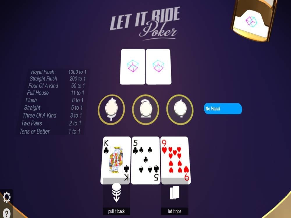 Let It Ride Poker Game Screenshot