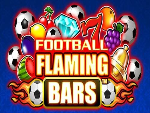 Football Flaming Bars Game Logo