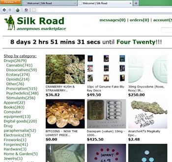 Silk Road website screenshot