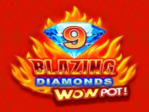 9 Blazing Diamonds Wowpot Game Logo