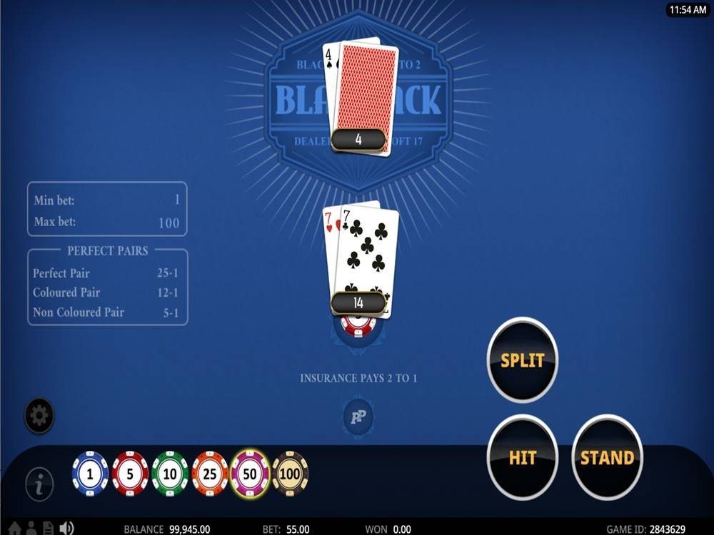 Perfect Pairs Blackjack by Swintt screenshot