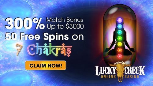 Grab a 300% Match Bonus Up to $3000 and 50 Free Spins at Lucky Creek Casino