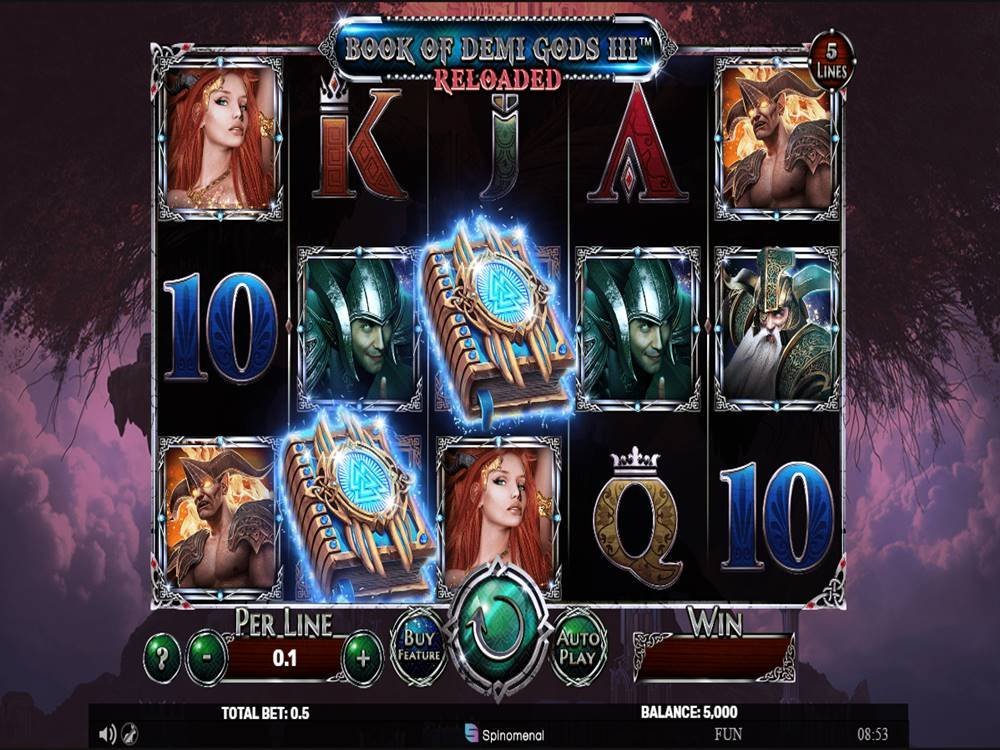 Book Of Demi Gods 3 Reloaded Slot by Spinomenal screenshot