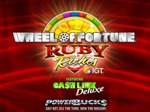 PowerBucks Wheel Of Fortune Ruby Riches Game Logo