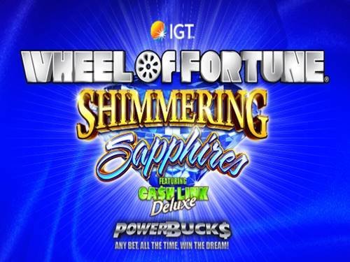 PowerBucks Wheel Of Fortune Shimmering Sapphires Game Logo