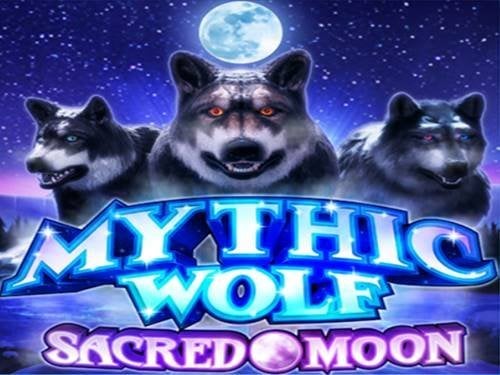 Mythic Wolf Sacred Moon Game Logo