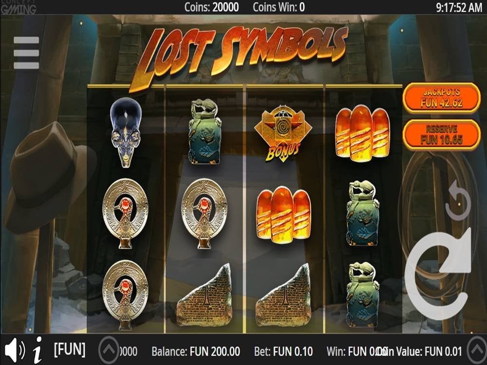Lost Symbols Slot by Concept Gaming screenshot