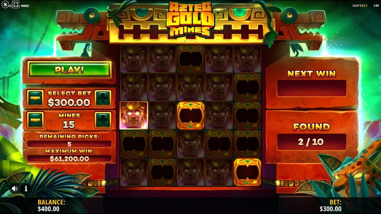 GamblersPick - Aztec Gold Mines casino game