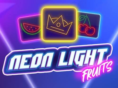 Neon Light Fruits Game Logo