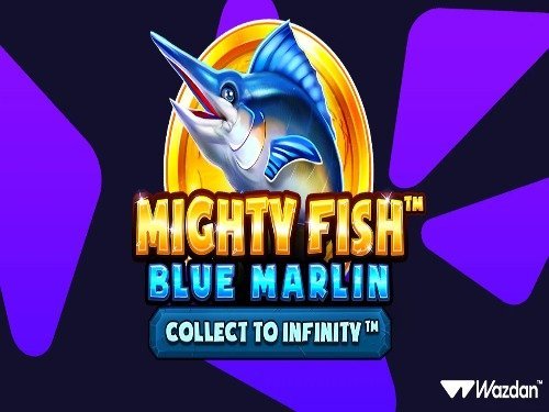 Mighty Fish Blue Marlin Slot Game Logo