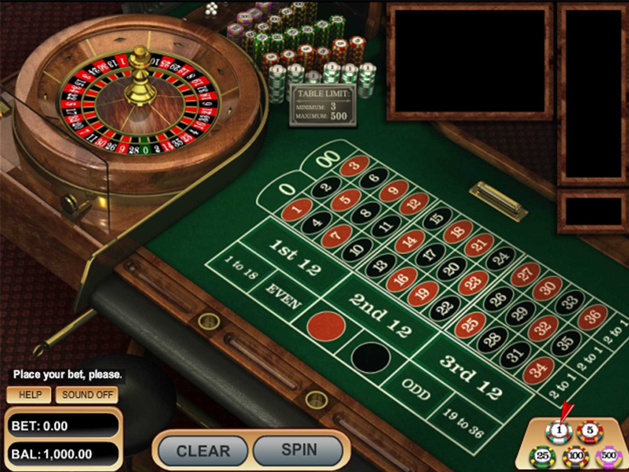American Roulette Game Screenshot