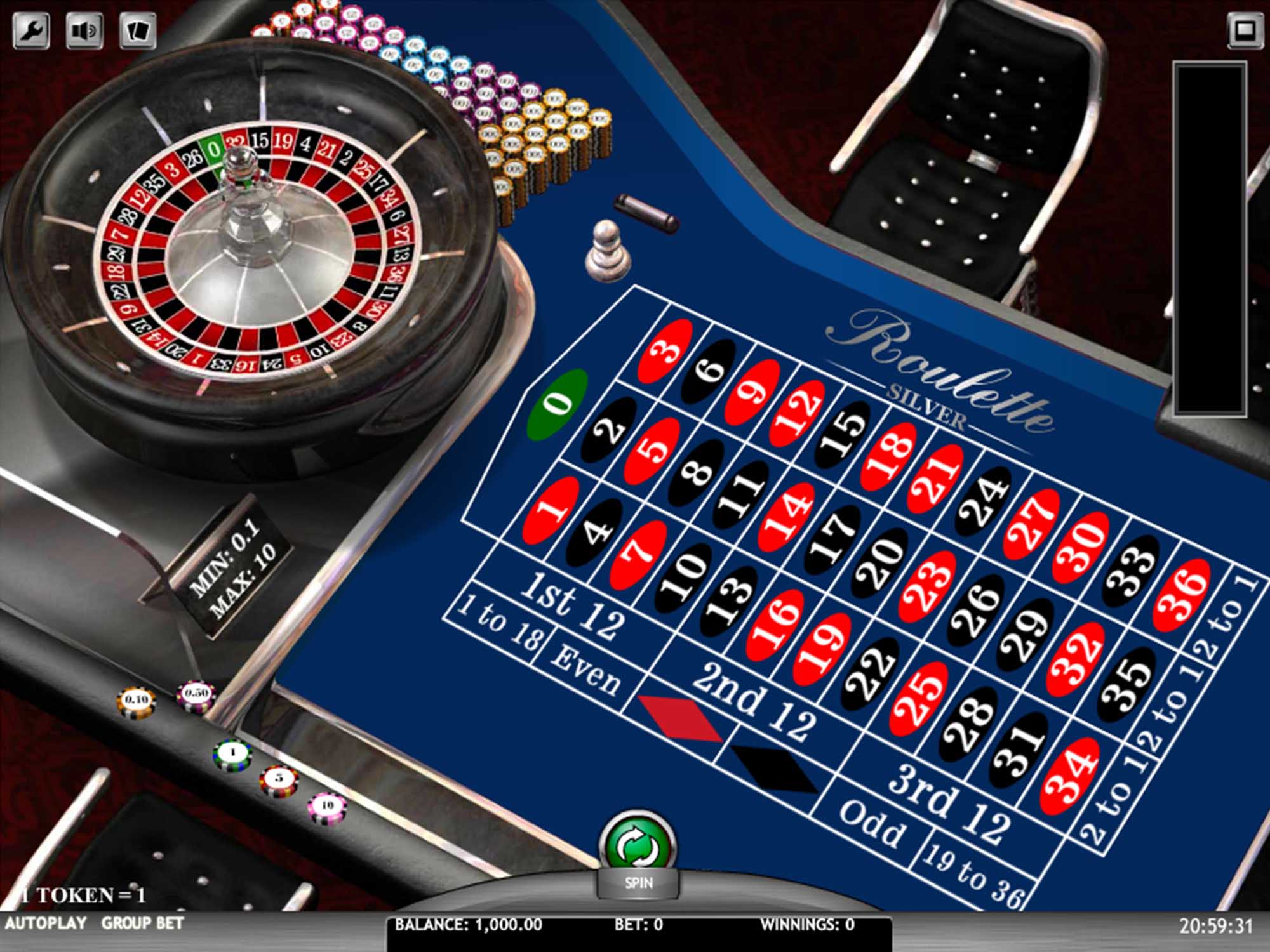 Roulette Silver Game Screenshot